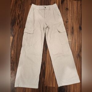 Hollister ultra high rise baggy cargo pants corduroy